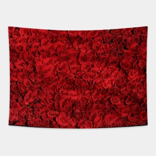 Whole Lotta Red Roses in Bloom Tapestry