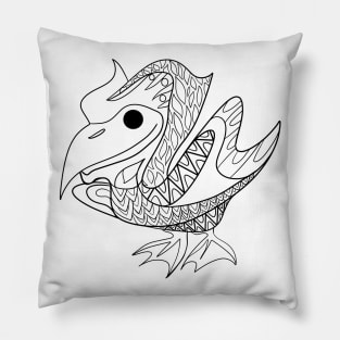 seagull in adult coloring pattern ecopop Pillow