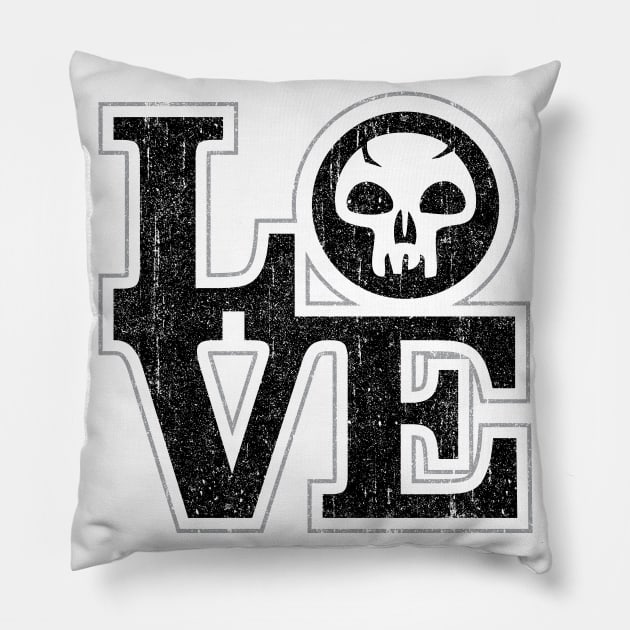 Love Black (Variant) Pillow by huckblade