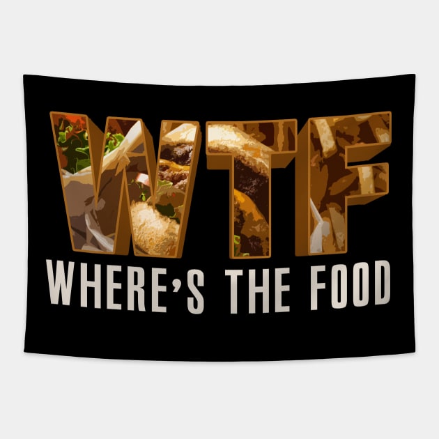 Funny WTF Where is the Food - Fast Food Tapestry by merchmafia