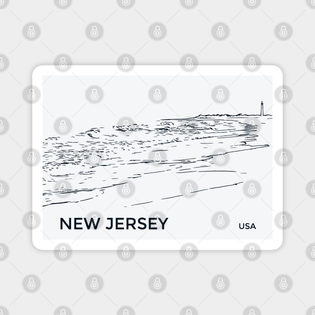 New Jersey USA Magnet by Lakeric