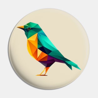 Paradise Bird - Geometric bird design for the environment Pin