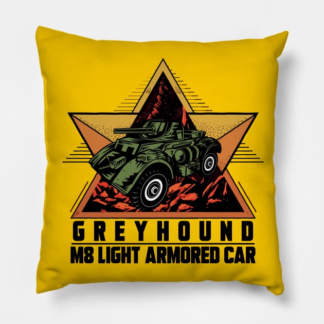 M8 ARMORED CAR GREYHOUND Pillow by theanomalius_merch