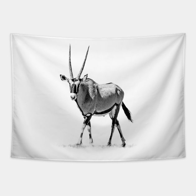 Oryx Antelope Full Figure Wildlife Tapestry by scotch