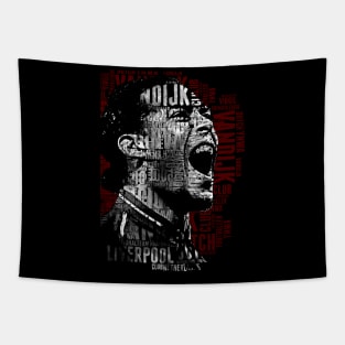 virgil van dijk text art Tapestry