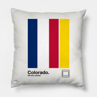 Colorado  // Original Minimalist Artwork Poster Design Pillow