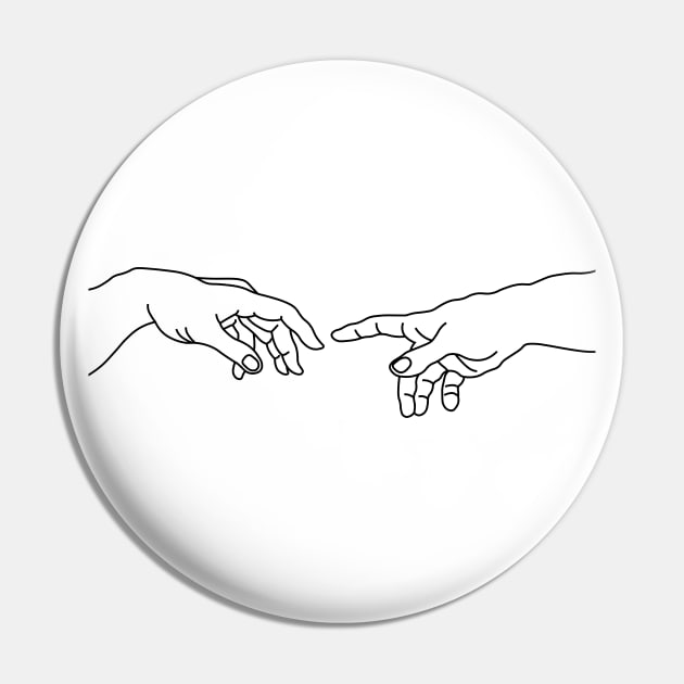 Creation of Adam Line Art (Black) Pin by inotyler