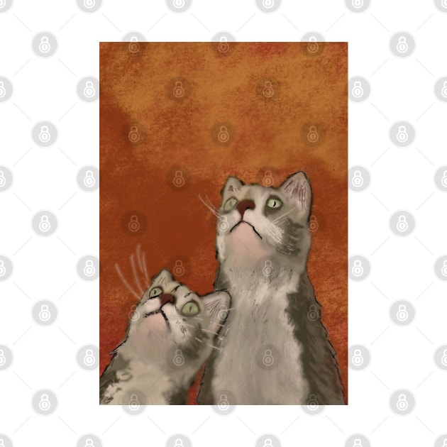 Two Kitties in the Sunset by Lisa Williams Design