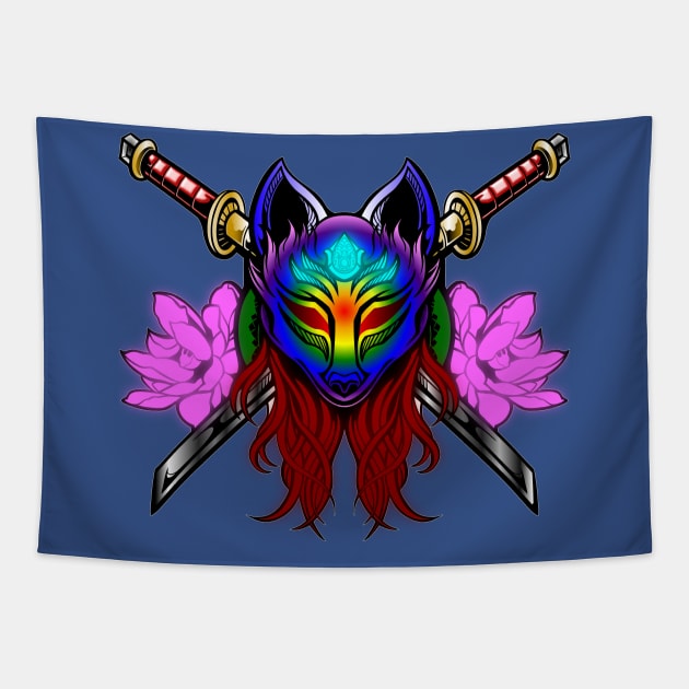 Fae Fox Tapestry by Creatively Autistic