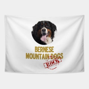 Bernese Mountain Dogs Rock Tapestry