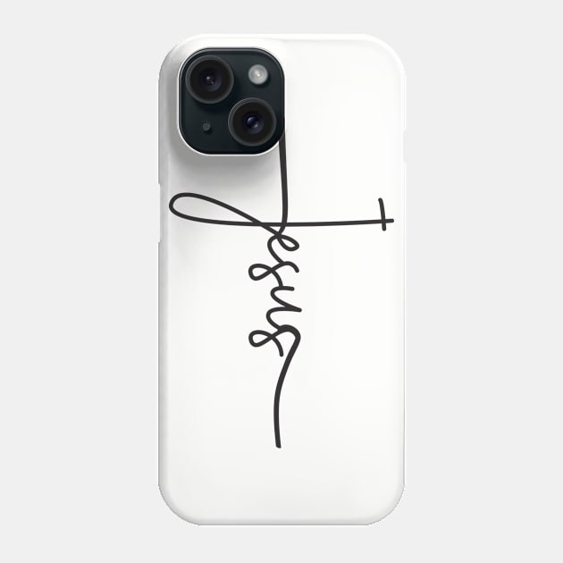 Jesus Cross Christianity Phone Case by TheBlackCatprints