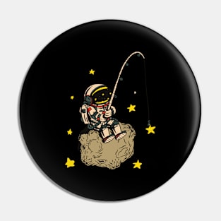 Astronaut Fishing Pin