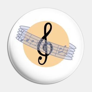 Treble Planet Pin