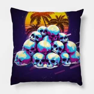 Skull retro80s Pillow