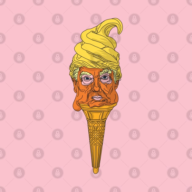 Donald Trump as a melting ice cream cone by andrew_kelly_uk@yahoo.co.uk