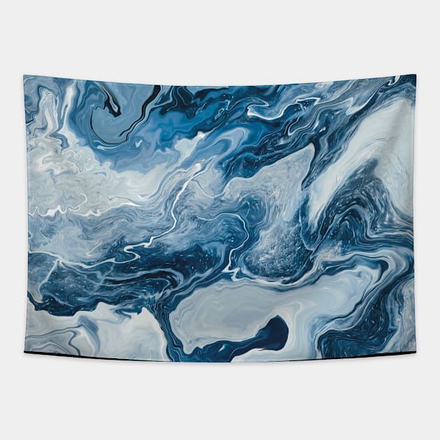 Acrylic Pour Fluid Painting Tapestry by AnnaDreamsArt