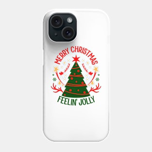 Merry Christmas Feeling Jolly Xmas Retro Vibe Style Ugly Sweater Phone Case