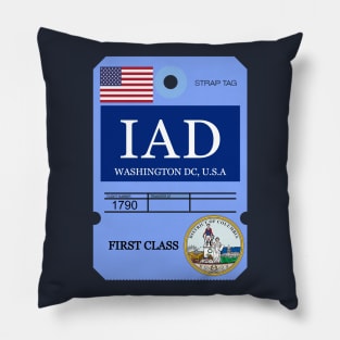 Washington airport strap tag Pillow