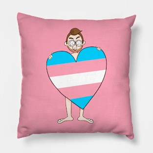 Trans Pride Heart Pillow