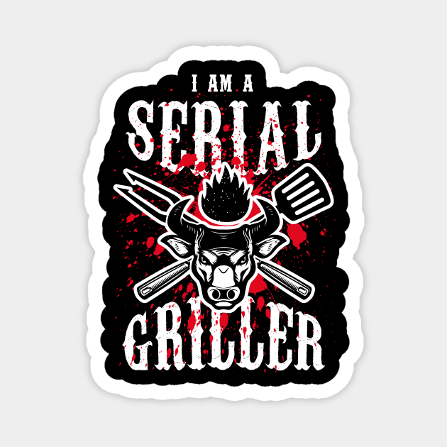 BBQ Serial Griller Barbeque Magnet by TEEWEB