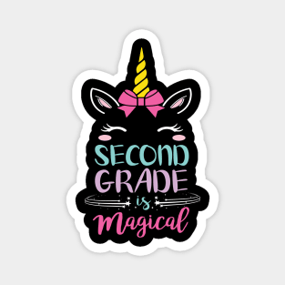 Second Grade Is Magical Unicorn Students First Day Of School Back To School Magnet