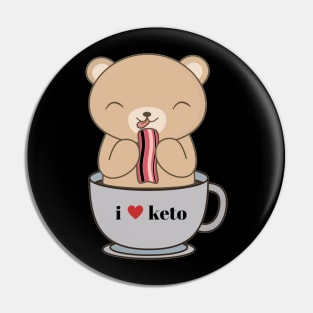 Keto Bear, Coffee, & Bacon Pin