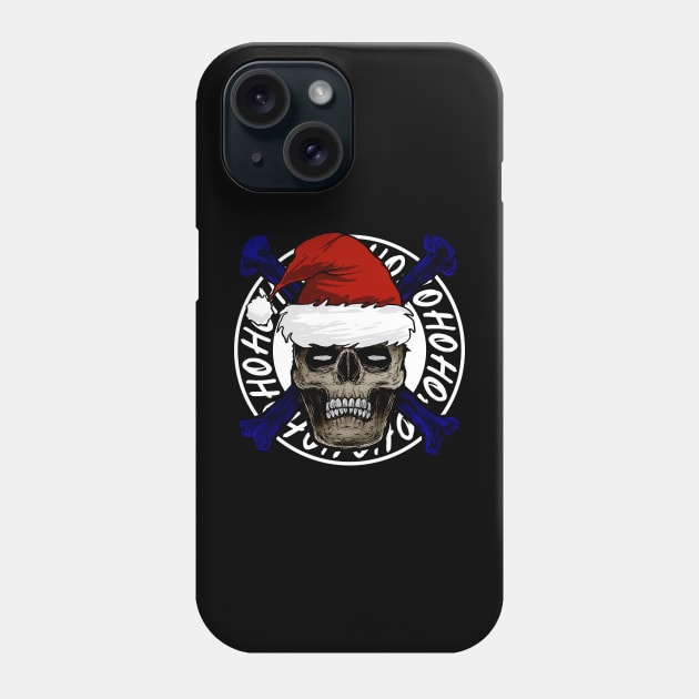 Skull Santa Hohoho Phone Case by DeathAnarchy