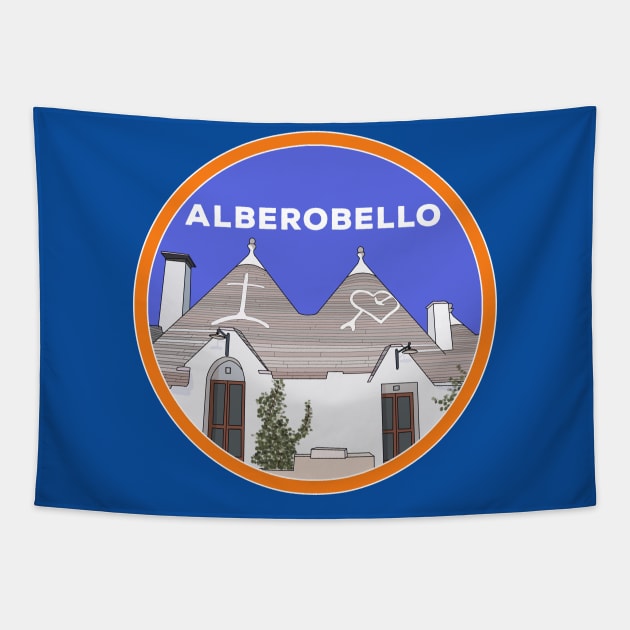 Trulli Houses Alberobello Tapestry by DiegoCarvalho