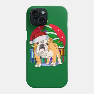 English Bulldog Santa Merry Christmas Phone Case