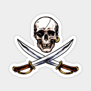 Skull and Cross Swords Magnet