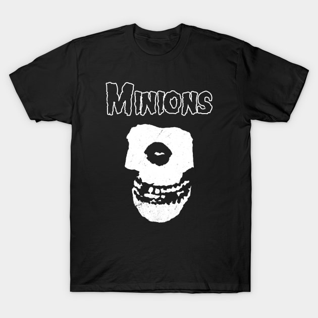 Minions Funny Skull Misfits Parody 80's Band - Parody Design - | TeePublic