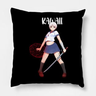 kawaii jutsu fighter girl Pillow