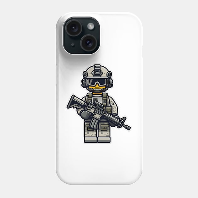 Tactical LEGO Phone Case by Rawlifegraphic