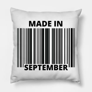 Bar Code- Made In September Pillow