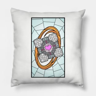 Portal Stained Glass (Orange) Pillow