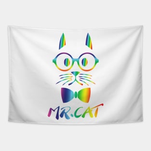 Colorful Mr Cat Tapestry