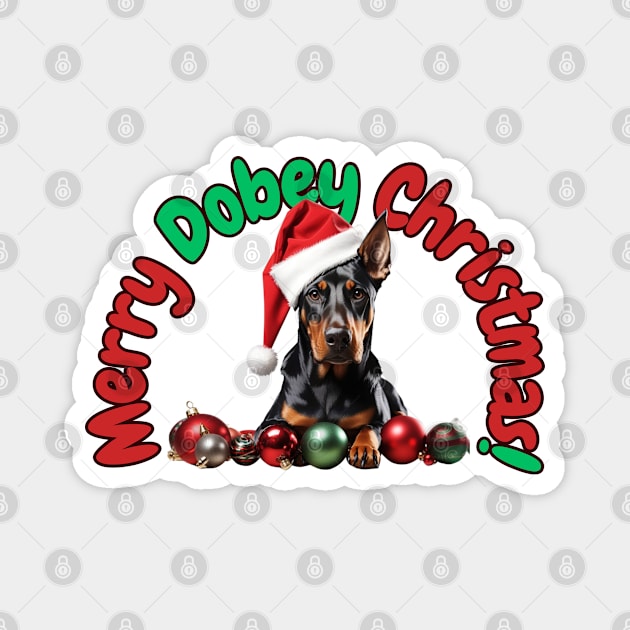 Merry Dobey Christmas! Magnet by Doodle and Things