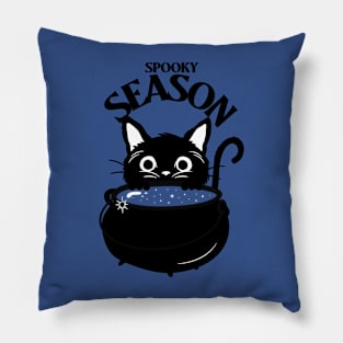 Spooky Cauldron Cat Pillow