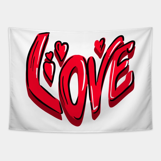 LOVE Tapestry by SLYSHOPLLC