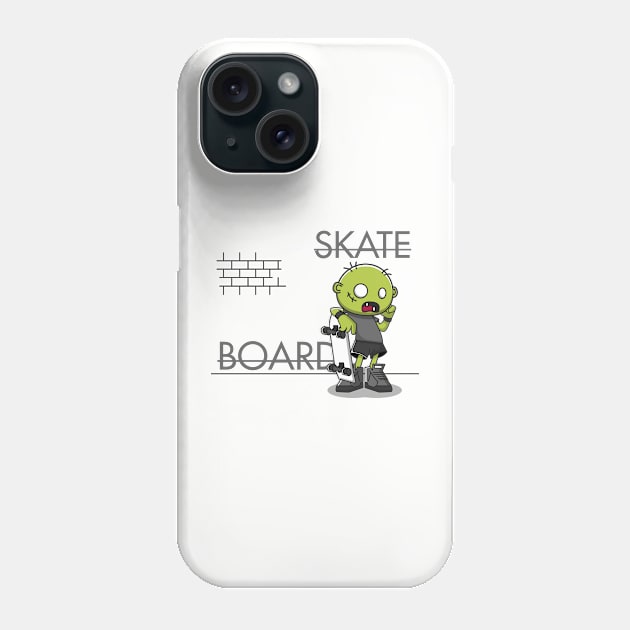 skateboard zombies Phone Case by fflat hds