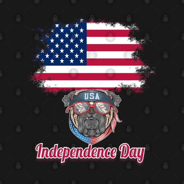 bull dog 4th of July great again 4th of july happy independence day , flag USA by Nice Shop