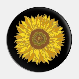 Royal Golden Sunflower Pin