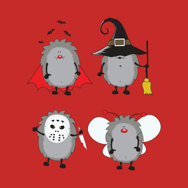 Halloween Hedgehogs by mangulica