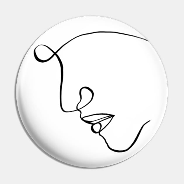 Minimal abstract women face Pin by Doodle Intent