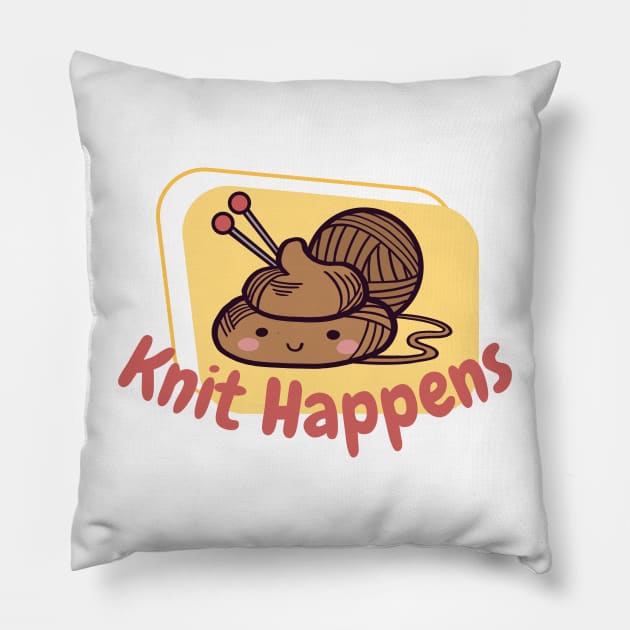 Knit Happens Pillow by ThumboArtBumbo