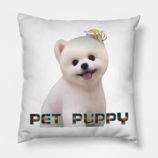 pet puppy art work. Pillow