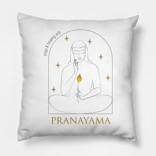 Pranayama Yoga Healing Arts image logo vector Pillow