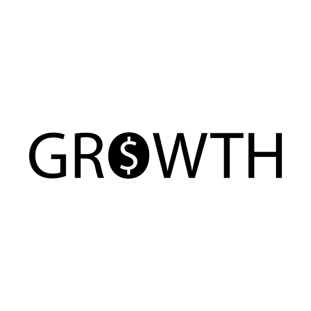 Financial growth artistic typographic logo by DinaShalash