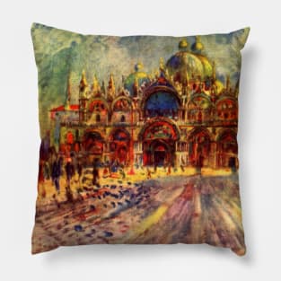 Piazza San Marco, Venice by Pierre Renoir Pillow