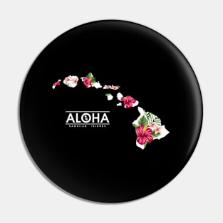 Aloha Floral Hawaiian Islands Pin